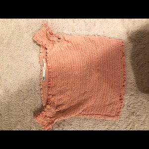 Salmon pink crop top